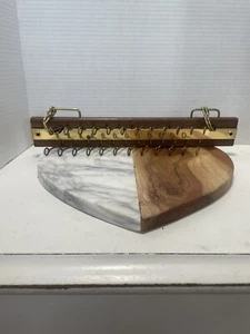 Vtg Lee / Rowan Wire Tie Belt Wall Mount Closet Storage Wood Rack 18 3/4" L - Picture 1 of 5