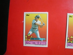 1989 Topps Super Star Wade Boggs 7