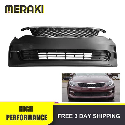 Se adapta a Kia Optima LX EX 2016 2017 2018 negro nuevos kits completos de parachoques delantero Foto 1 de 2