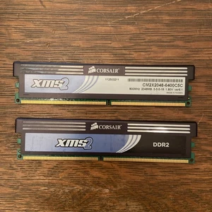 CORSAIR 4GB RAM Kit (2 x 2GB) DDR2 800MHz XMS2-6400 CM2X2048-64005C - Picture 1 of 2