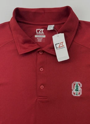 NWT Cutter & Buck Stanford University Cardinal Red Logo Polo Shirt Men's 3XL - Image 1 of 4