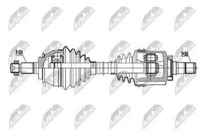 Semieje Eje delantero, izquierda NPW-BM-206 NTY para MINI MINI Descapotable MINI - Imagen 1 de 4