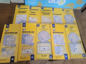 10x Vintage Michelin French Fold Out Road Maps France Europe - Picture 1 of 1