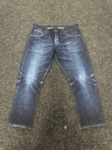 Left Field NYC Selvedge Denim Jeans 34x27 Button Fly Dark Wash USA Made - Bild 1 von 20
