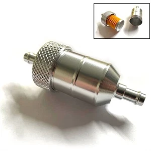 21 8MM Aluminum alloy Inline Fuel Filter for Motorbike Moped with Silver Color - Picture 1 of 2