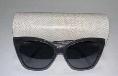 NUEVO JIMMY CHOO Mujeres Gafas de sol RUA Gris Perlado 56-18-145 HECHO EN ITALIA Foto 1 de 4