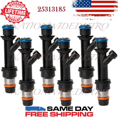 6 оригинальных топливных форсунок Delphi для 02–04 Buick Chevy Oldsmobile GMC Isuzu 4,2 л I6 - Изображение 1 из 4