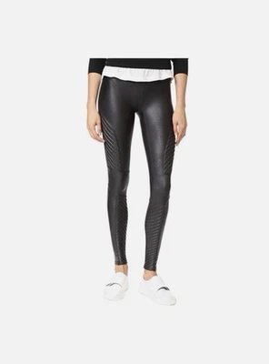 Leggings ajustados de moto de cuero sintético Spanx 20136P para mujer talla 1X elásticos ajustados Foto 1 de 4