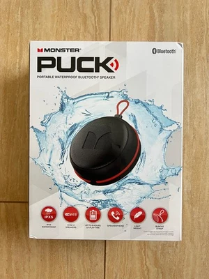 NEW Monster Puck Portable Waterproof Bluetooth® Speaker 5 Watts 8 hours Play - Image 1 of 4