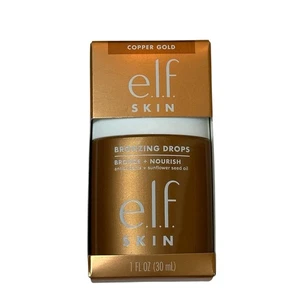 Elf SKIN Bronzing Drops Liquid Bronzer Face & Skin Copper+Pure Gold 1 fl oz - Picture 1 of 7