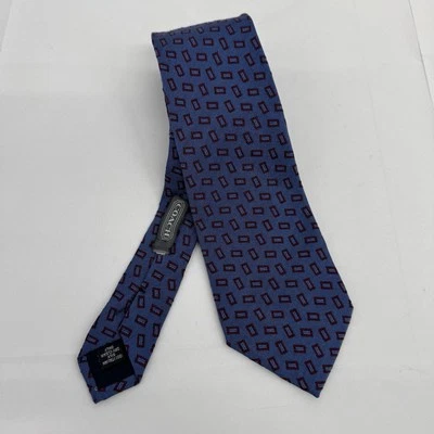 Corbata Coach italiana 100 % seda azul para hombre Foto 1 de 4