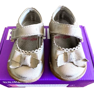 PEDIPED Toddler Champagne Grip-N-Go Gold Betty Mary Jane Size 5.5 GUC - Picture 1 of 5