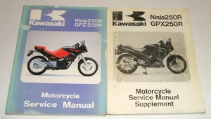 Juego manual de servicio Kawaski Ninja 250r 1986-1994 Ex250e Ex250f taller de reparación - Imagen 1 de 10