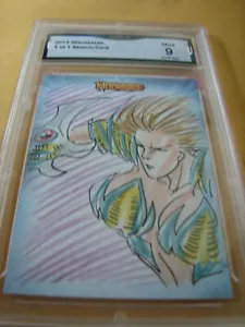 WITCHBLADE SKETCH CARD 2013 WITCH BLADE ARTIST AUTÓGRAFO AUTO 1 DE 1 CALIFICADO 10 - Imagen 1 de 2