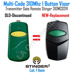  Stanley 310Mhz 1 Button Visor Transmitter Garage Door Remote Control 310MCD21V - Picture 1 of 5