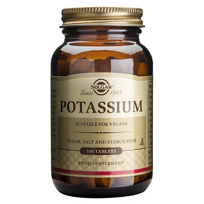 Solgar Potássio, 100 Comprimidos - Imagem 1 de 3
