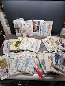 Lot Of 22 Sewing Patterns Vogue Buterrick Mcalls Simplicity Style New & used - Picture 1 of 10