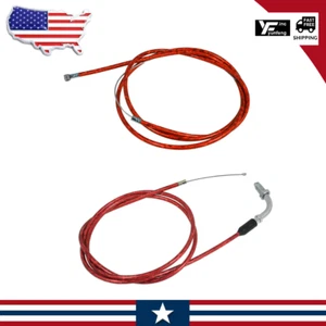 Cable de acelerador rojo y línea de embrague para bicicleta motorizada con motor 49/60/66/80cc - Imagen 1 de 12