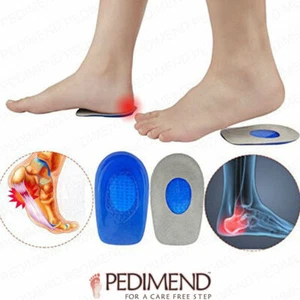 PEDIMEND Gel Shoe Inserts Insoles Orthotic Heel Support Foot Heel Pain Relief UK - Picture 1 of 8