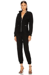 RTA Halima Linen Blend Utility Jumpsuit Black Womens Size Small - Picture 1 of 9