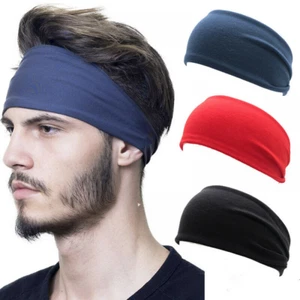 1PC Hair Band Headband Headscarf men Women Unisex Hair Accessories Cotton Solid - Picture 1 of 30