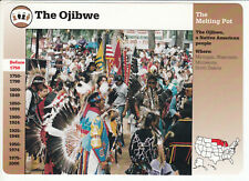THE OJIBWE Indians Native American Tribe History GROLIER STORY OF AMERICA CARD