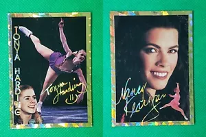 Patinage artistique Nancy Kerrigan + Tonya Harding GOLD PRISM ROOKIES Team USA RARE ! - Photo 1 sur 6