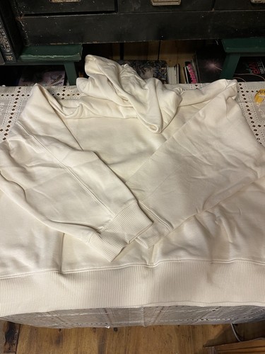 OFF WHITE Felpa donna panna con cappuccio tutto il giorno pile 2x felpa con cappuccio nuova etichette