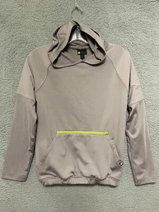 Zella Sweater Girls Medium Gray / purple Pullover Hoodie Sweatshirt Gym Active - Picture 1 of 5