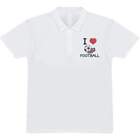 'I Love Football' Adult Polo Shirt / T-Shirt (PL032444)