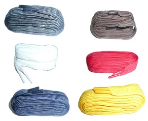 Strong Flat Shoe Laces Boot Laces, shoelaces 140cm Long UK Made - Picture 1 of 14