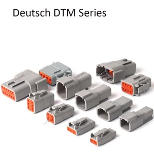 Deutsch DTM Automotive Waterproof Connector Female/Male DTM06-2/3/4/6/8/12Pin - Picture 1 of 28