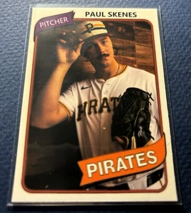 PAUL SKENES PITTSBURGH PIRATES ACEO ART CARD ORIGINAL DESIGN 1980 TOPPS VINTAGE - Bild 1 von 1