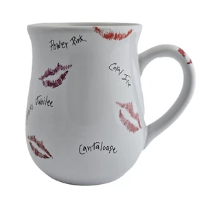 Tazza da caffè Mary Kay Lip Prints tonalità rossetto baci ceramica 16 oz - Foto 1 di 7