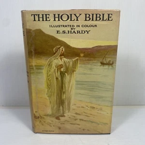 The Holy Bible Illustrated in Colour by E S Hardy Hardcover 1943 Vintage - Picture 1 of 13