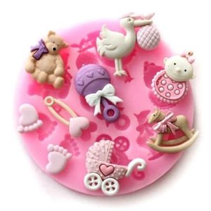 Baby Trojan Bear Silicone Fondant Cake Mold - Picture 1 of 7