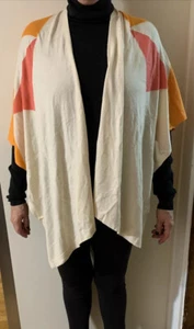 $99 ECHO misto cashmere avvolgente arancione marrone chiaro R109 - Foto 1 di 11