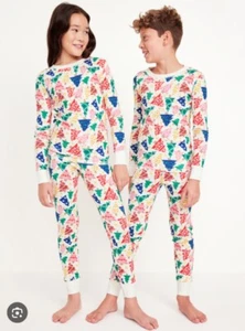 Old Navy Kids Gender-Neutral Printed Snug-Fit Pajama Set Size Large (10) XL (12) - Picture 1 of 2