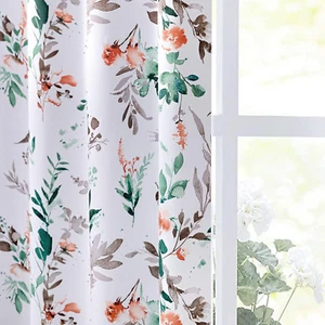 Living Room Curtains 95 Inches Long Floral Fall Curtains Thermal Insulated Room - Picture 1 of 8