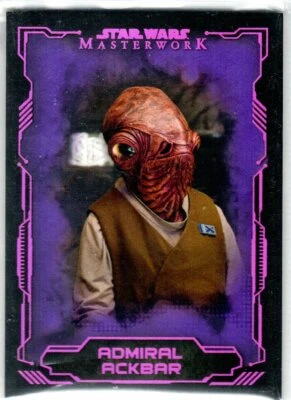 STAR WARS 2016 TOPPS MASTERWORK PURPLE PARALLEL BASE 48 ADMIRAL ACKBAR #'D 21/25 - Image 1 of 2
