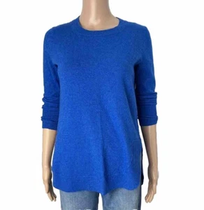 JCrew Cotton Merino Wool Blend Blue Pullover Layering Sweater Women's Size XS - Picture 1 of 11