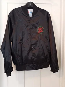 Chaqueta Bomber Vintage MBA Satén Mediana Negra Hecha en EE. UU. "HotShot"* - Imagen 1 de 6