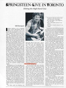1984 "Springsteen: Live In Toronto" Original One Page Photo Article - Picture 1 of 1