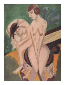 Ernst Ludwig Kirchner Two Acts in the Room : Giclée Art Print 1914 - Picture 1 of 2