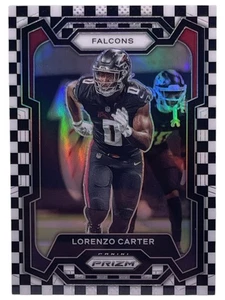 Panini Prizm #16 Lorenzo Carter 2023 blanco y negro a cuadros SP - Imagen 1 de 2