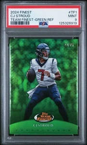 2024 Topps Finest CJ Stroud Team Finest Green /75 PSA 9 Texans - Bild 1 von 2