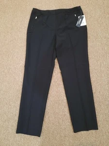 Zac & Rachel schwarze Anzughose Größe 14 Reißverschlusstaschen zum Überziehen neue Arbeitskleidung schön! - Bild 1 von 13