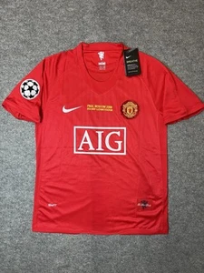 MAGLIA RETRO MANCHESTER UTD HOME C.RONALDO 2008 UCL FINAL CRISTIANO CR7 - Zdjęcie 1 z 10