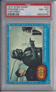 1977 Topps Star Wars Series 1 Princess Leia Captured #10 -  PSA 8 NM-MT - Picture 1 of 2