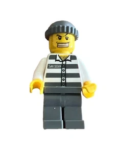 2006 Lego Jail Prisoner 50380 Prison Stripes cty0040 Minifigure - Picture 1 of 2